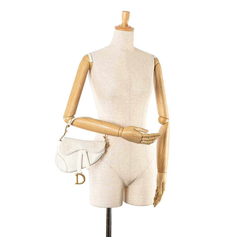 Pre-Loved Dior Mini Oblique Canvas Saddle Bag - Picture 8 of 8